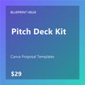 Blueprint Helm Pitch Deck Kit — Canva Templates for Freelancers & Studios