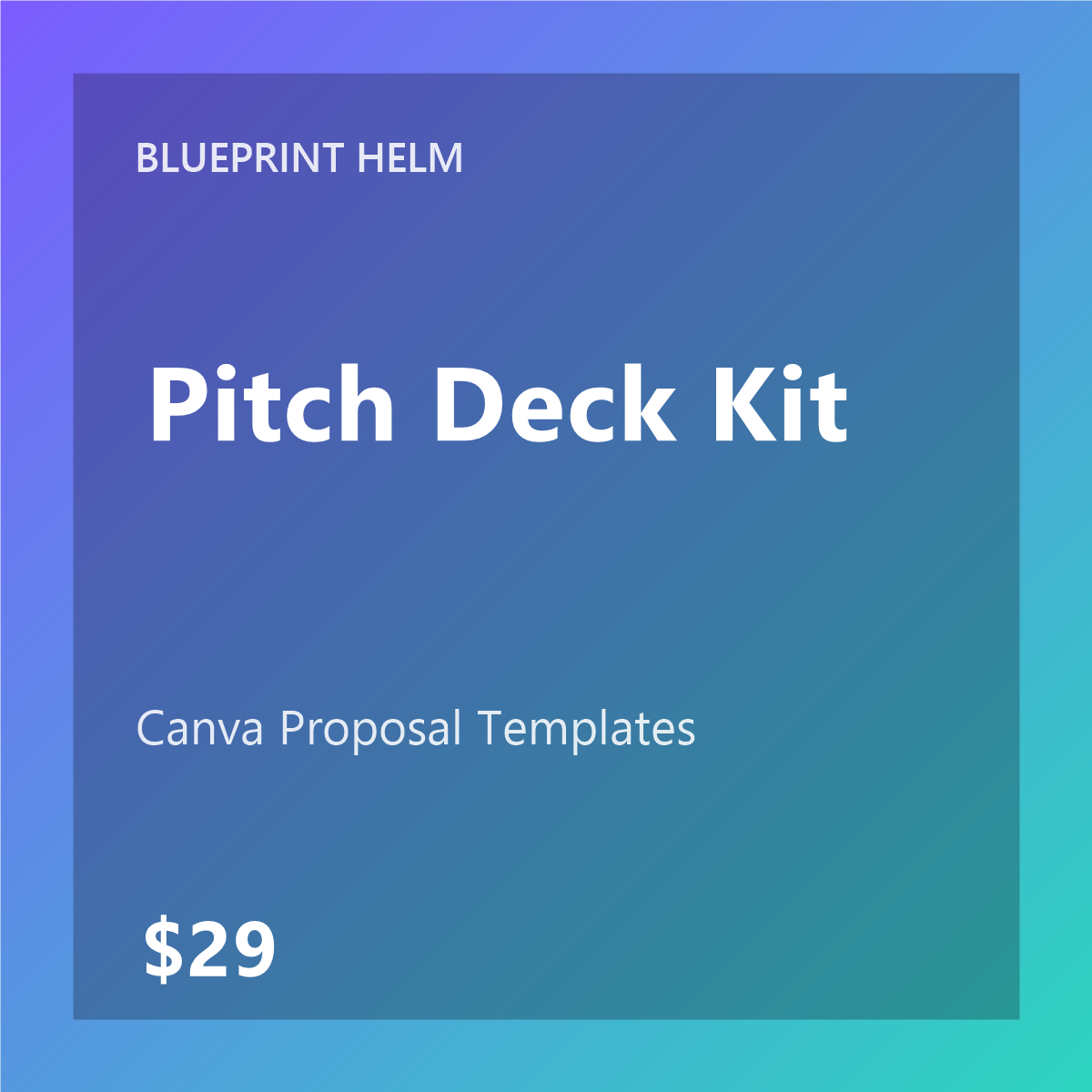 Blueprint Helm Pitch Deck Kit — Canva Templates for Freelancers & Studios