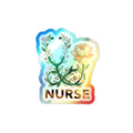 Blooming Stethoscope - Holographic Die-Cut Sticker