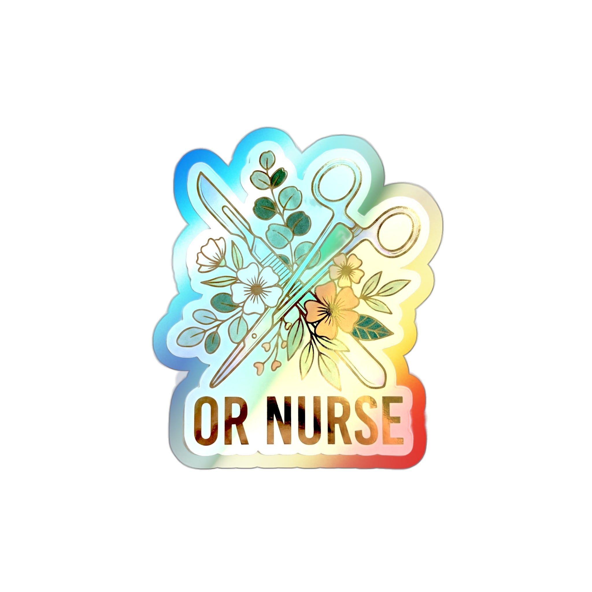 OR Eucalyptus Surgical Tools - Holographic Die-Cut Sticker