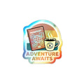 Adventure Awaits - Holographic Die-Cut Sticker