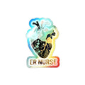 Anatomical Heart in Sunset Bloom - Holographic Die-Cut Sticker