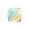 Peds Pastel Balloon Garden - Holographic Die-Cut Sticker