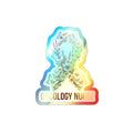 Oncology Butterfly Awareness Ribbon - Holographic Die-Cut Sticker