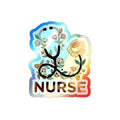 Flowering Stethoscope Vine - Holographic Die-Cut Sticker