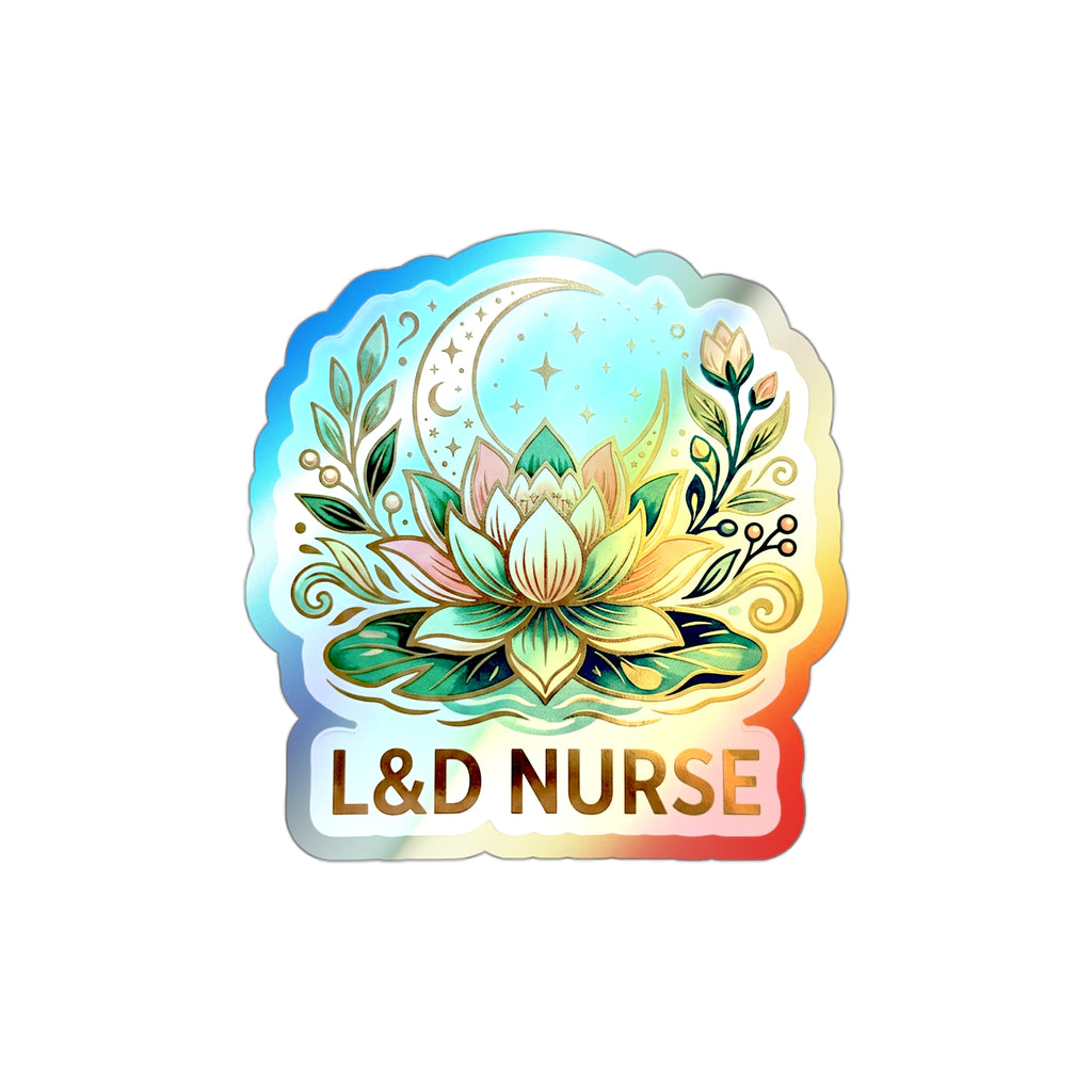 L&D Moonflower Bloom - Holographic Die-Cut Sticker
