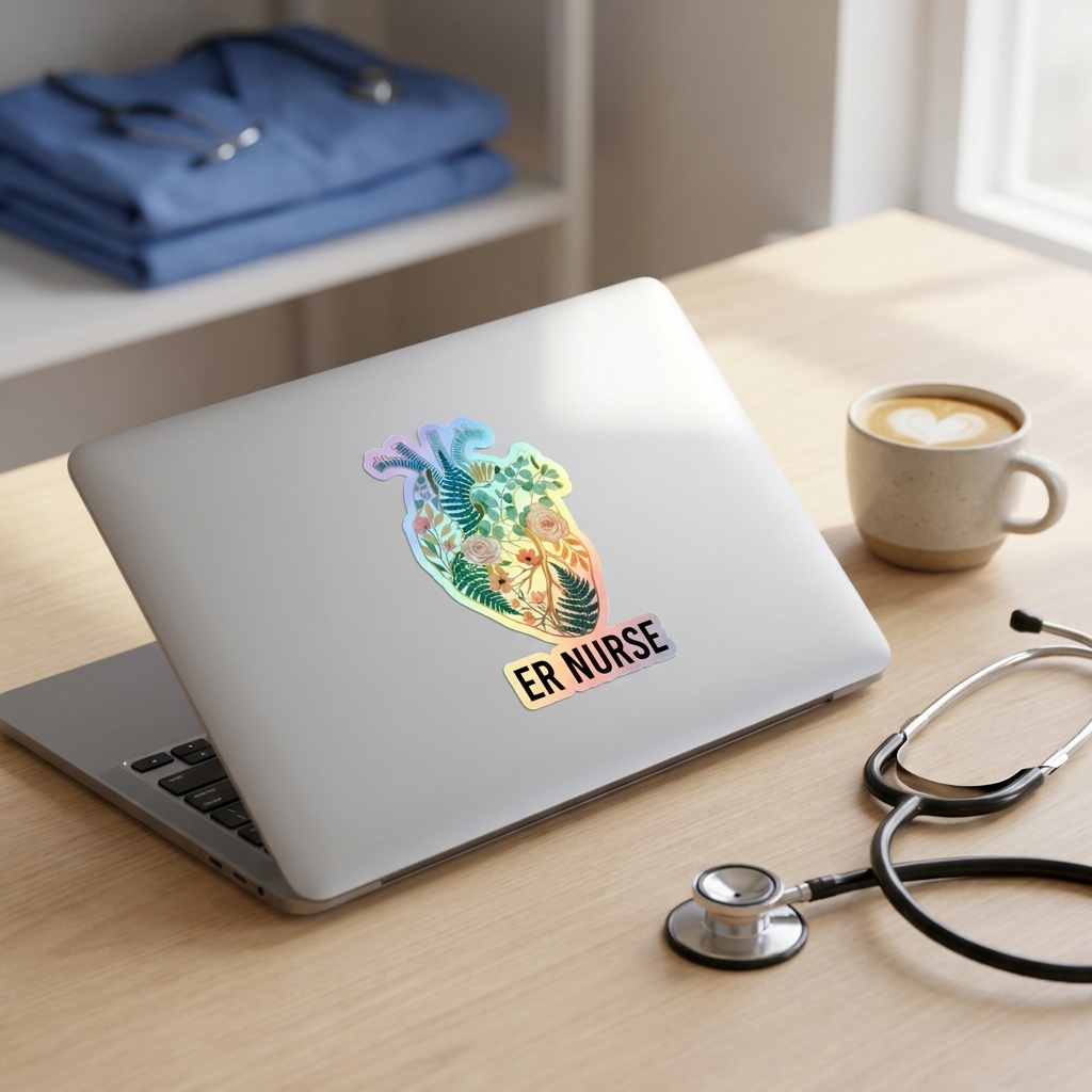 ER Nurse Holographic Sticker 4-Pack